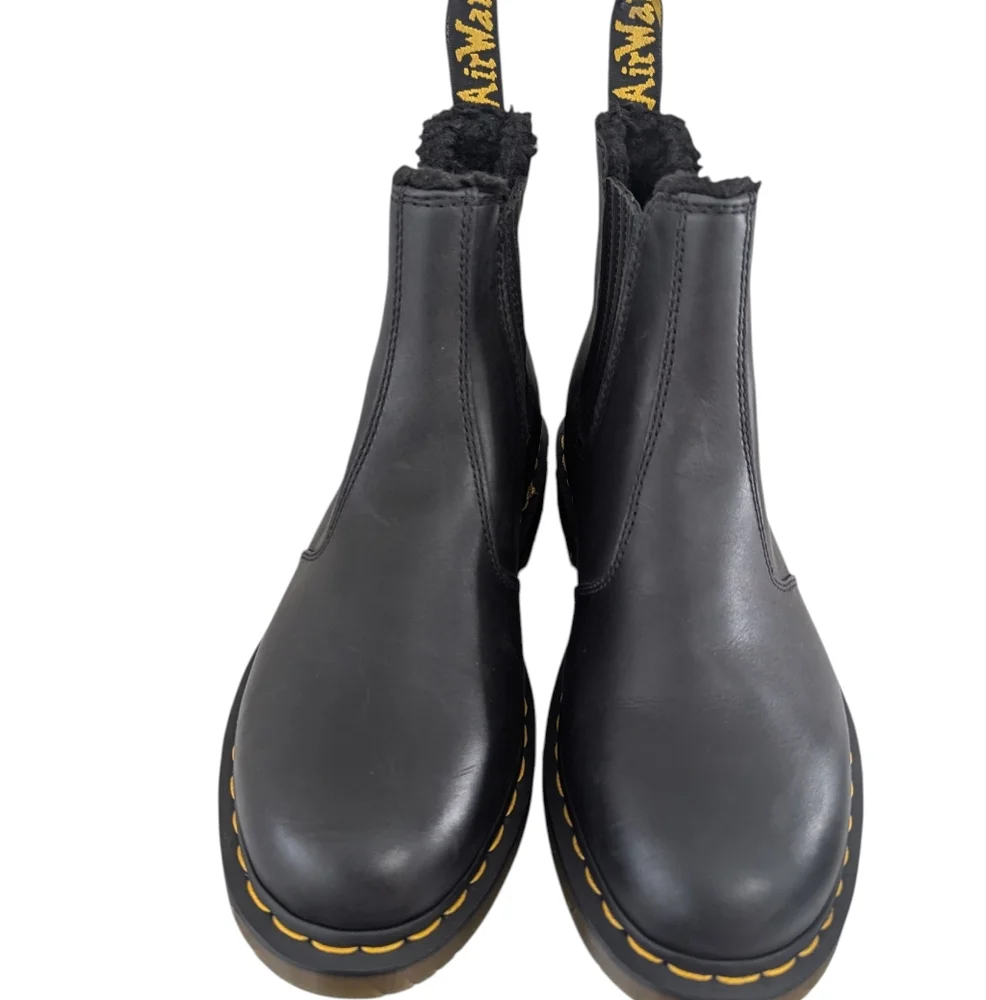 2976 Dr. Martens Wintergrip Leather Chelsea Black Boots .Men Size 8..Ladies Sz 9 - Picture 3 of 9